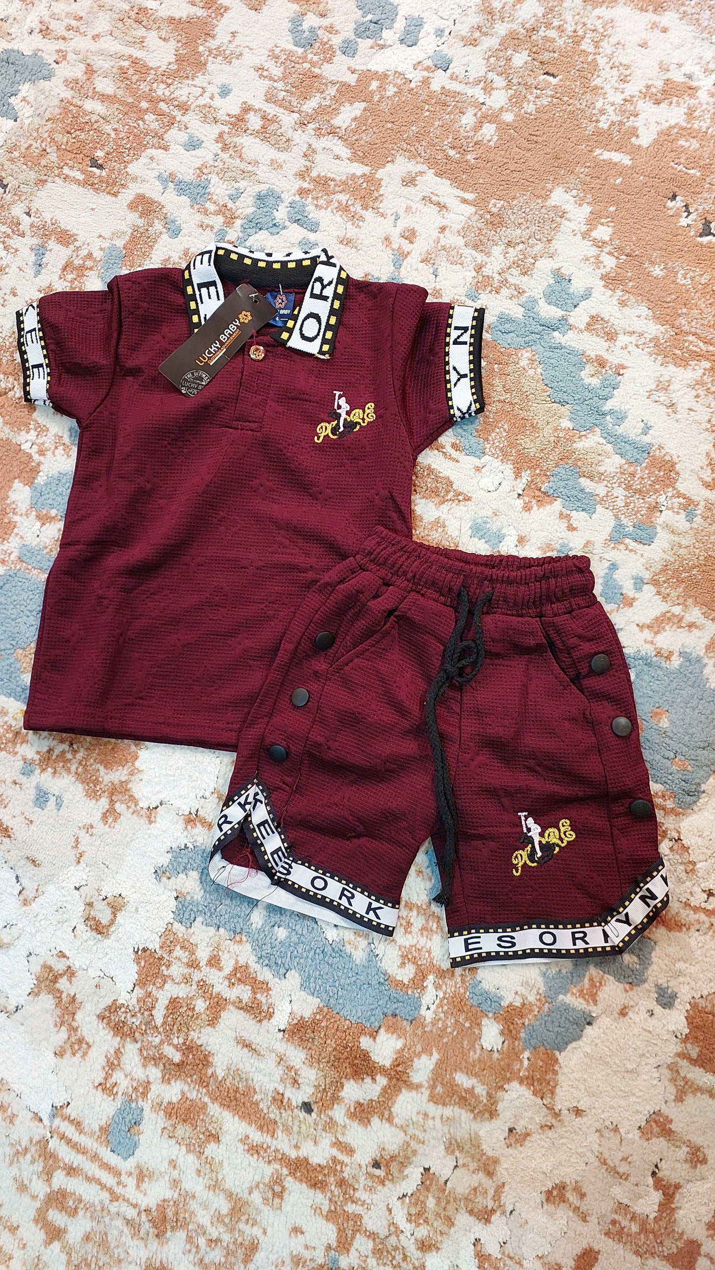 Trendy Polo Shirt & Shorts 2-Piece Outfit