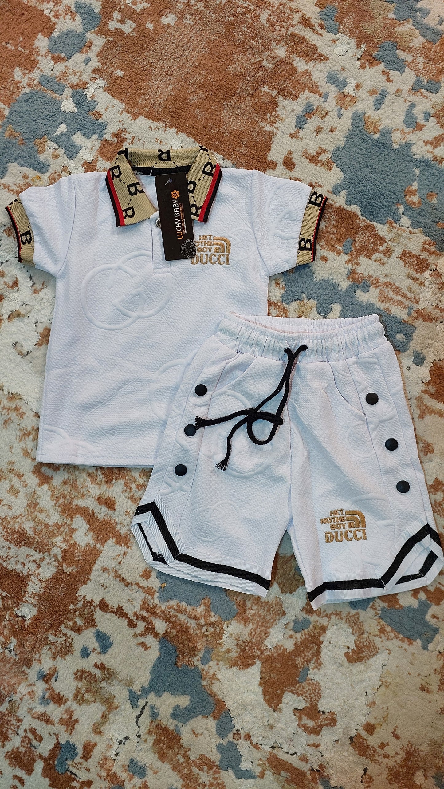 Trendy Polo Shirt & Shorts 2-Piece Outfit