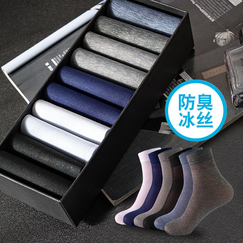 Men's Cooling Summer Socks 6-Pack – Breathable, Deodorant, Thin Socks